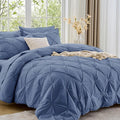 Sasttie King Size Comforter Set, 7-Piece Bed in a Bag, Pintuck Bedding Set by SASTTIE