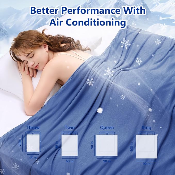 Topcee Cooling Blanket for Night Sweats, Absorbs Heat to Keep Adults Cool on - Image 7