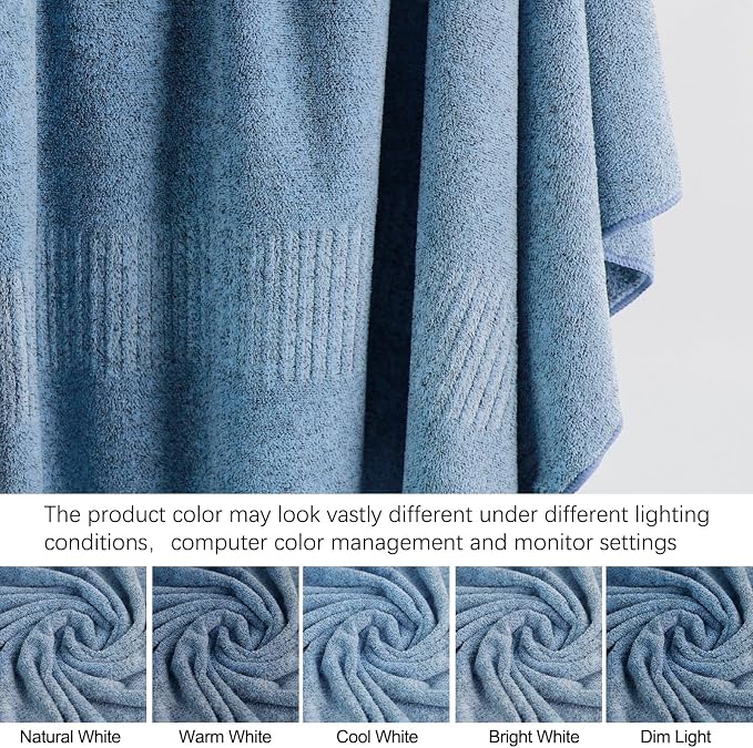 SEISSO Large Bath Towels Set of 4-35 x 63 Inches Super Absorbent & Lightweight - Image 8