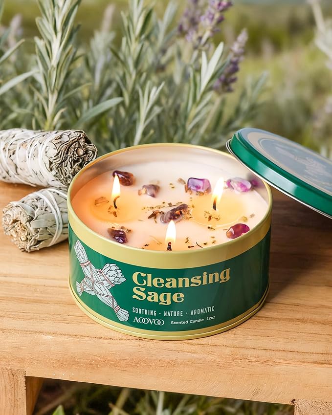 AOOVOO 2 Pack Sage Candle for Cleansing - Image 6