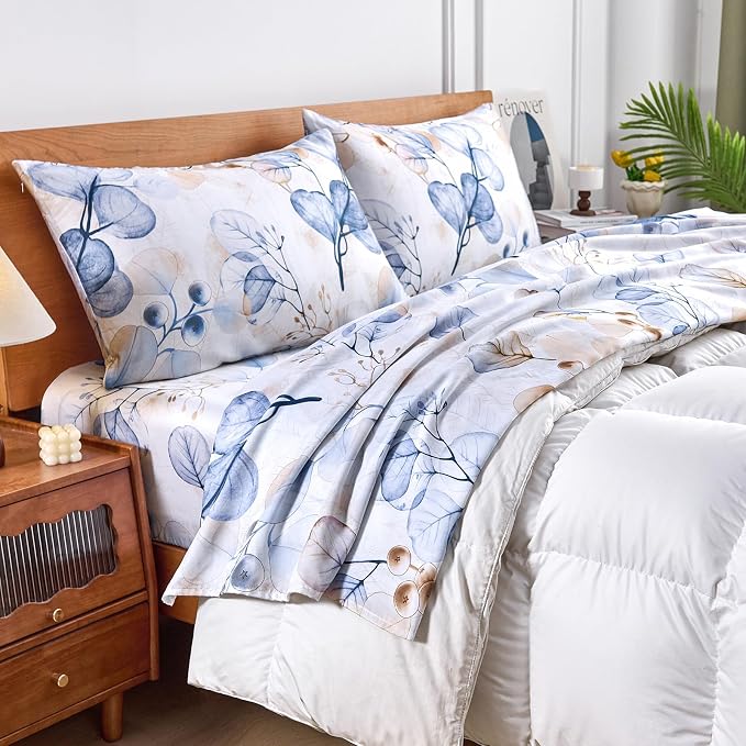 YIYEA 100% Viscose Derived from Bamboo Pillow Cases Set of 2, 600 Thread Count - Image 8