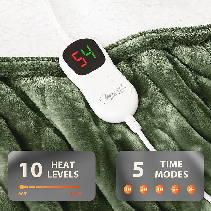 Homemate Electric Heated Blanket Full - Image 4