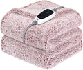 SEALY Electric Blanket Heated Throw 50"x60" Soft Double Sherpa Super Cozy by Sealy
