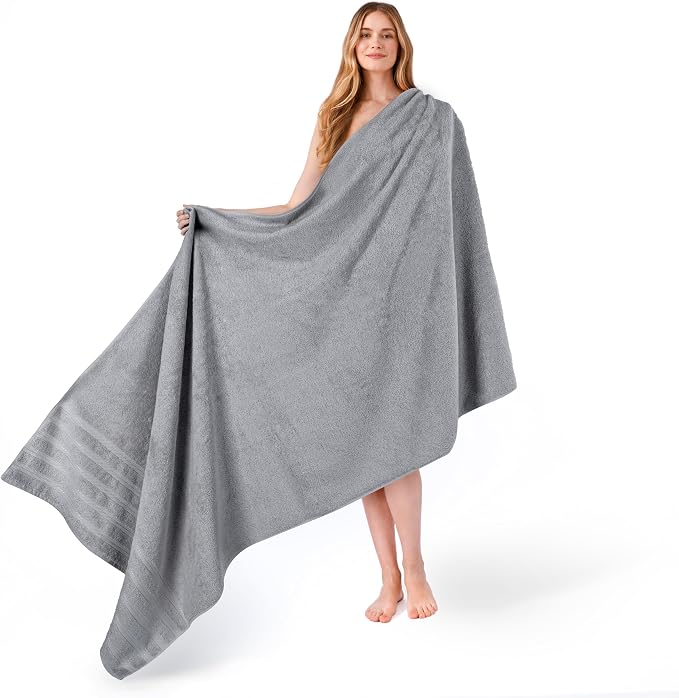 American Soft Linen 35x70 Jumbo Large Bath Towel, 600 GSM 100% Cotton Turkish by AmericanSoftLinen