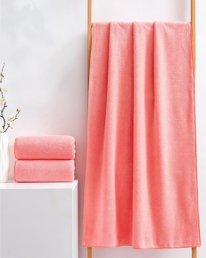 Lumimi Towel Set of 8 Very Soft Microfiber 4 Bath and 4 Hand Towels Quick Dry - Image 5