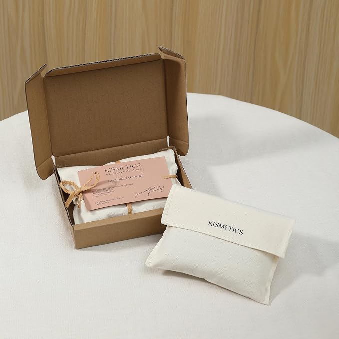 Weighted Eye Pillow for Relaxation, SPA and Travelling, 100% Natural Clear - Image 3