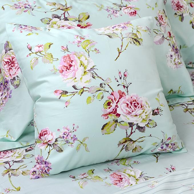 FADFAY Girls Bedding Floral Duvet Cover Set Twin Size Hydrangea Flower 100% - Image 6