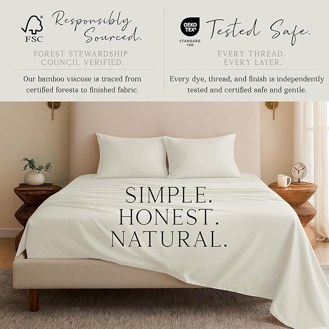 Karissa Mae Cooling Bamboo Viscose King Size Pillowcase Set | 100% FSC - Image 4