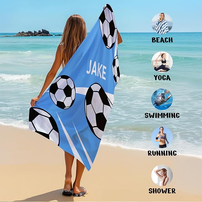 Personalized Beach Towel With Name, Custom Beach Towel with Text, Customized - Image 6