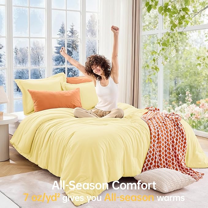 MUXHOMO Queen Comforter Set, All Season Ultra Soft Down Alternative Bedding - Image 4