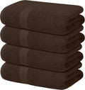 Avalon Towels Brown Bath Towels Set of 4 pcs, 100% Cotton Towel Absorbent and by AvalonTowels