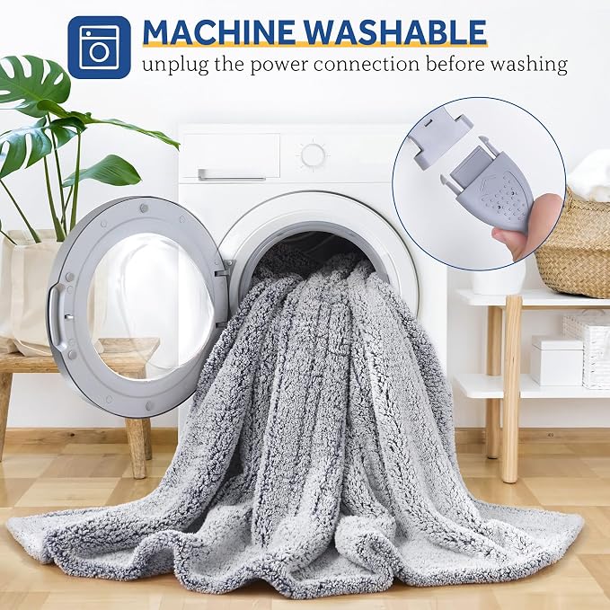 Sealy Electric Blanket Heated Throw 50"x60" Soft Double Sherpa Super Cozy - Image 7
