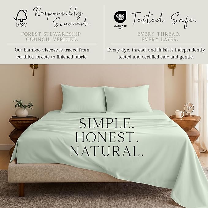 Karissa Mae Cooling Bamboo Viscose King Size Pillowcase Set | 100% FSC - Image 4
