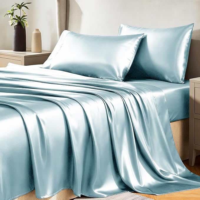 CozyLux Satin Sheets King Size Sheet Set by CozyLux