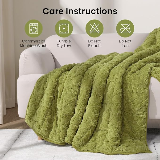 Drewin Weighted Blanket Queen Size 15 lbs, Dual Sided Soft Fuzzy Jacquard - Image 7