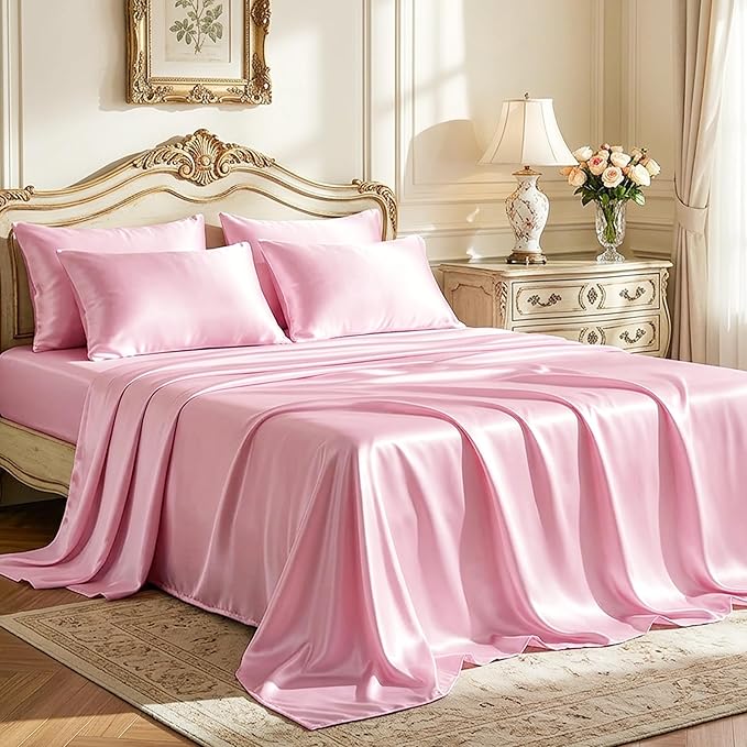 Love's cabin Satin Twin Sheets Set by Lovescabin