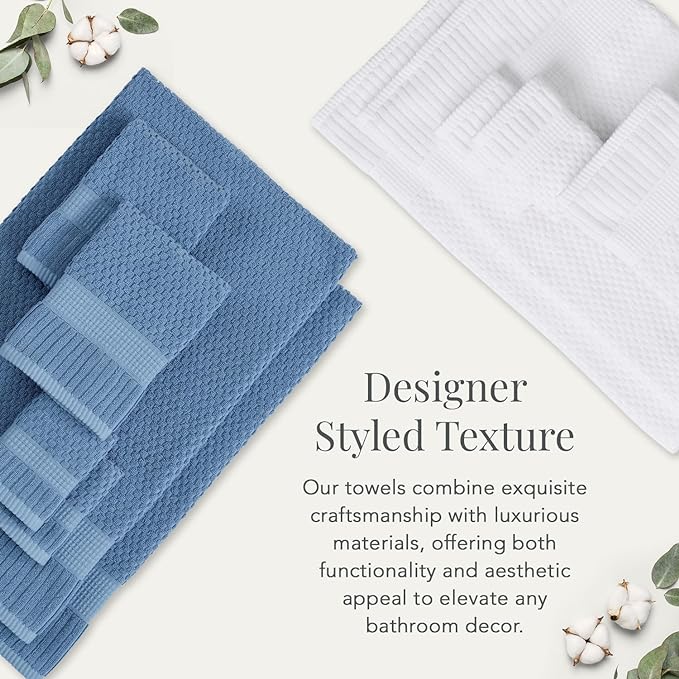 NY Loft 100% Cotton Hand Towel 6 Pack | Super Soft & Absorbent Quick-Dry Hand - Image 6