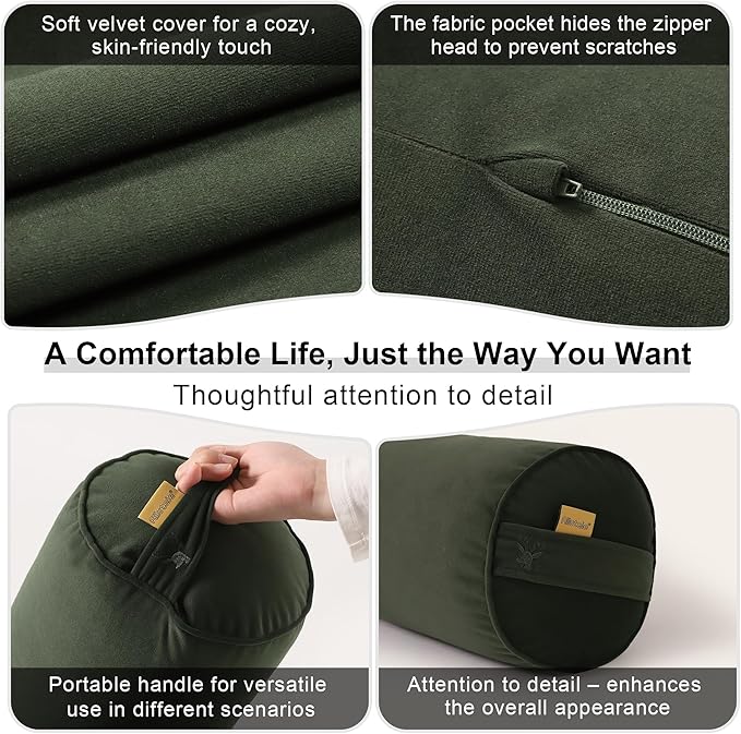 Body Pillow for Adults, Long Round Pillow, Big Cylindrical Pillow, Large Full - Image 5