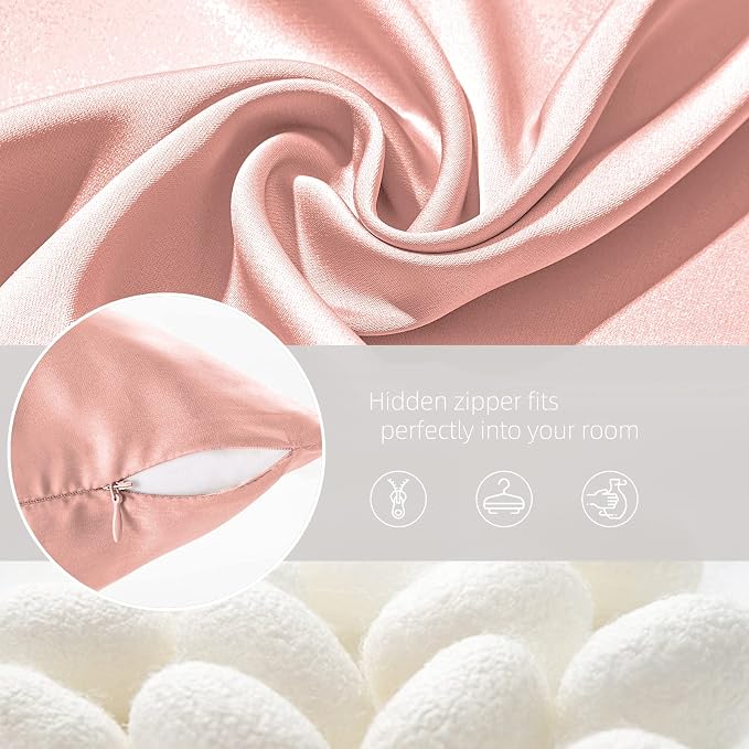 Silk Pillowcase for Hair and Skin Mulberry Silk Pillowcase Soft Breathable - Image 6