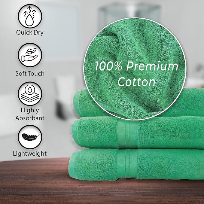 KAHAF COLLECTION 100% Cotton Bath Towels, 24x48 Pack of 6 Towels, Quick Dry - Image 4