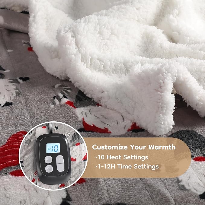 LaffyLo Electric Heated Blanket Full Size 72 x 84, Fast Heating Blanket - Image 3
