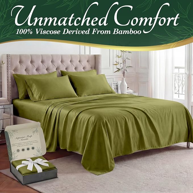 DECOLURE 100% Viscose Derived from Bamboo Sheets King Size - Image 2