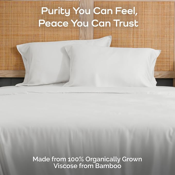 Pillow Cases King Size Set of 2 Pillowcases 100% Viscose from Bamboo Cooling - Image 2