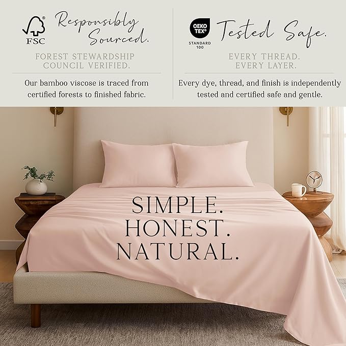 Karissa Mae Cooling Bamboo Viscose King Size Pillowcase Set | 100% FSC - Image 4