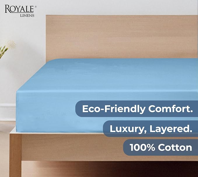Royale Linen 100% Organic Cotton Fitted Sheet - Image 6