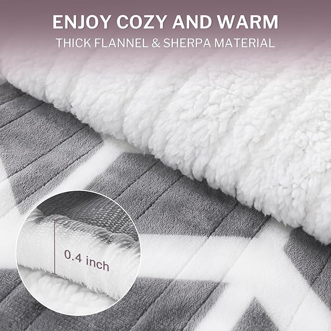 VENTIMI Electric Blanket Heated Throw, Fast Heating Blankets - Image 4