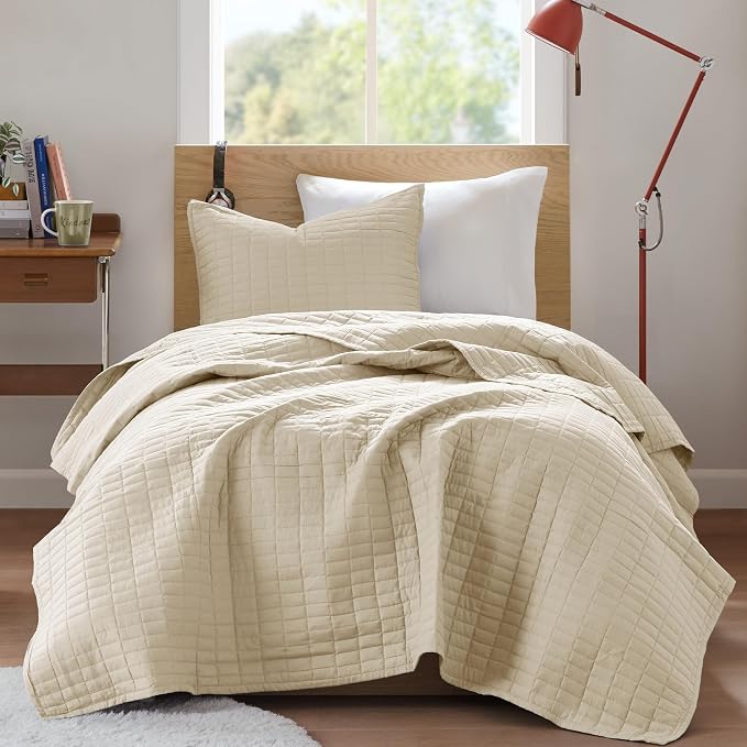 Comfort Spaces Kienna Quilt Set- Double Sided Stitching Design Summer Blanket - Image 2