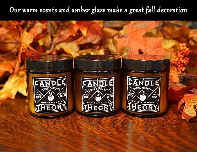 Scented Candle Gift Set with Crackling Wood Wicks 3, 4oz Candles, Misty Falls - Image 5