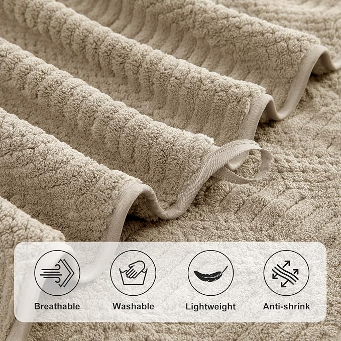 8 Piece Bath Towel Set-2 Oversized Bath Sheets, 2 Hand Towels, 4 - Image 9