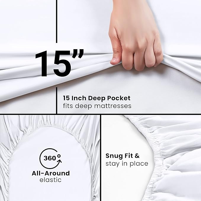 Utopia Bedding Queen Fitted Sheets - Image 6