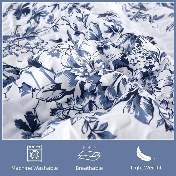 WONGS BEDDING Quilt Full Size, Botanical Quilt - Image 5
