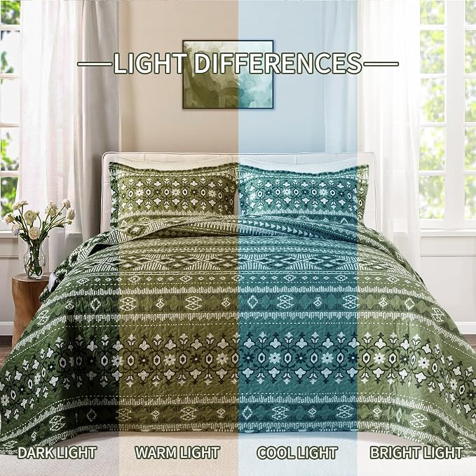 BEDIFANY Quilts King Size, Reversible Lightweight Bedspread - Image 5