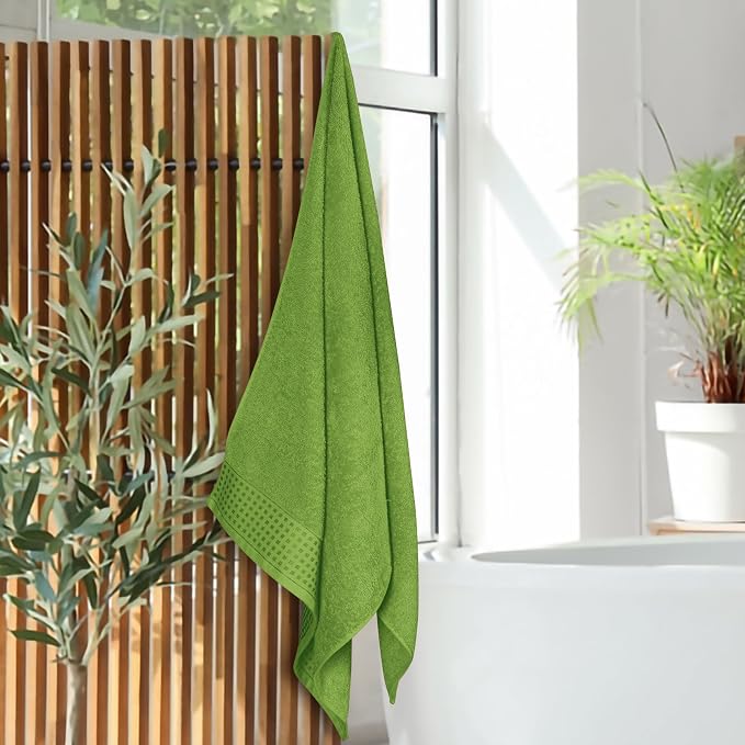 GLAMBURG Ultra Soft 4 Pack Oversized Bath Towel Set 27x54 inches, 100% Cotton - Image 4