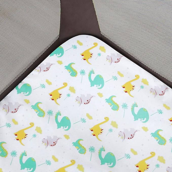 Pack and Play Sheets, 2 Pack Mini Crib Sheets, Stretchy Playard Fitted Sheet - Image 3