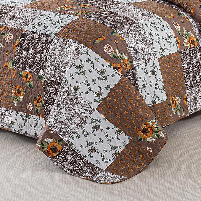 BEDIFANY Cotton Filling Queen Quilt Set - Image 6