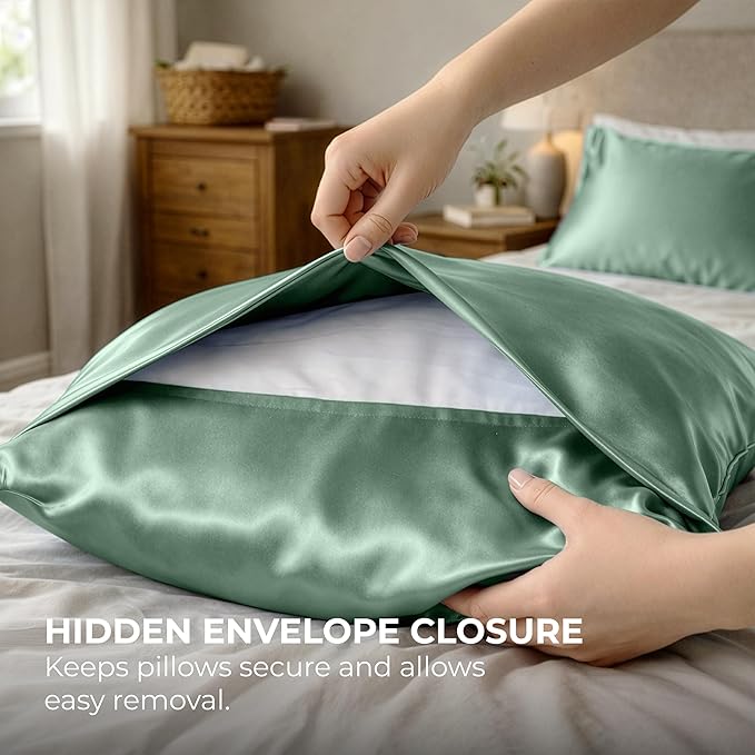 Pure Bedding Satin Pillowcase 2 Pack - Image 7