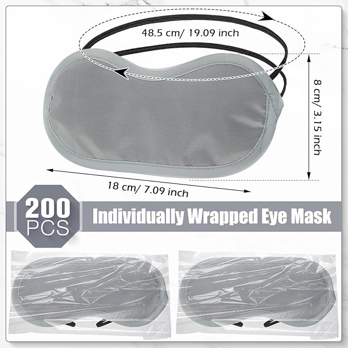 Tarpop 200 Pcs Eye Mask Sleeping Blindfold Eye Cover - Image 2