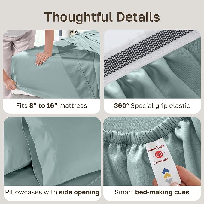 California Design Den Luxury King Size Sheets Set - Image 5