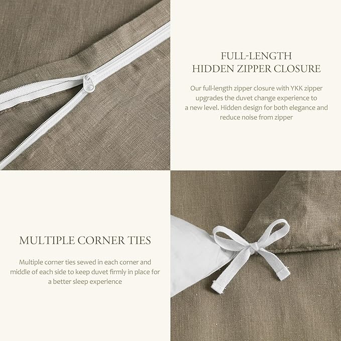 DAPU 100% Linen Duvet Cover Set - Image 6