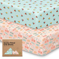 KeaBabies 2-Pack Organic Crib Sheets by KeaBabies