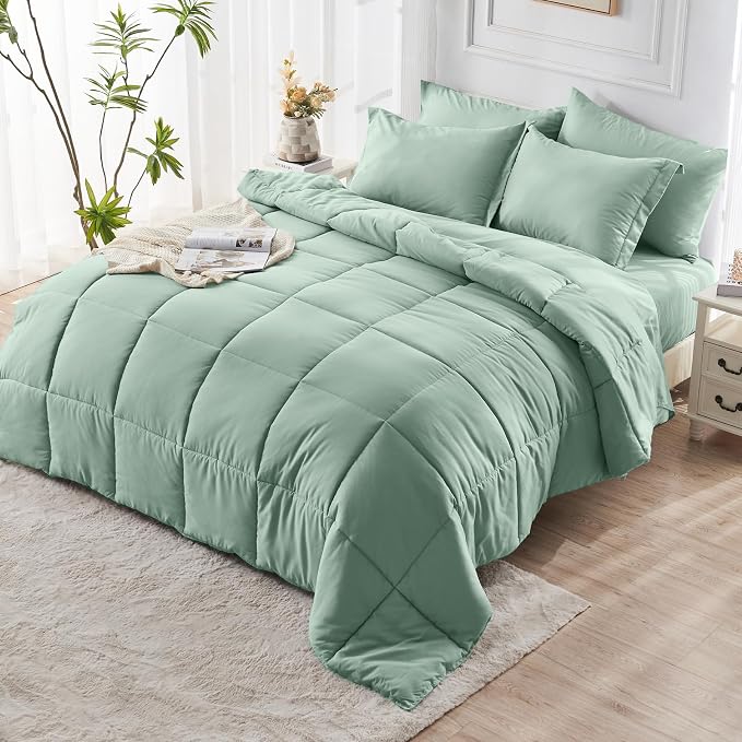 JOLLYVOGUE King Comforter Set, Ultra-Soft Bed in a Bag King Size 7 Pieces - Image 8