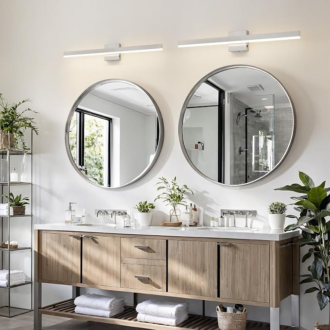 Nickel Bathroom Vanity Light 31.5 inch, 26W Dimmable 5CCT LED Bathroom Light - Image 3