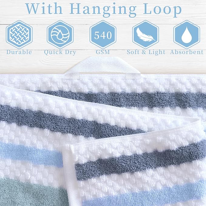 Striped Bath Towels - Image 2