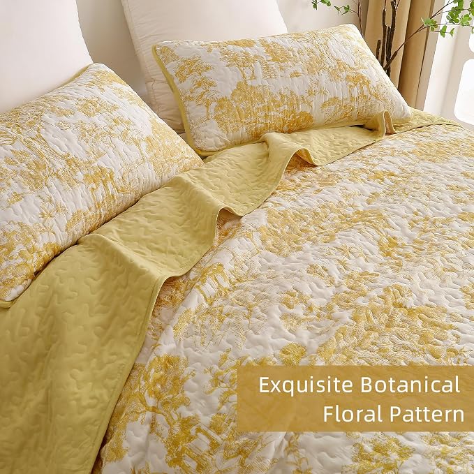 WONGS BEDDING Botanical Quilt Set King Size - Image 4