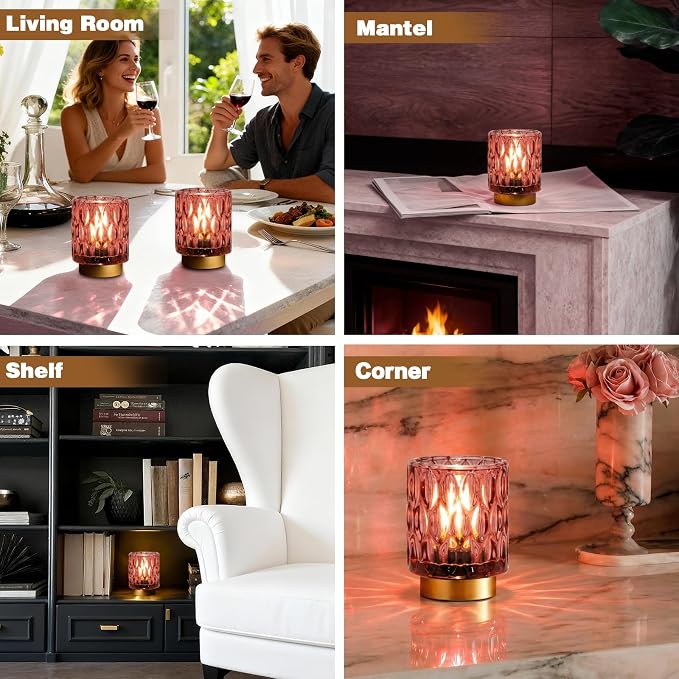 Battery Operated Table Lamps Timer, Mini Crystal Lamp - Image 6