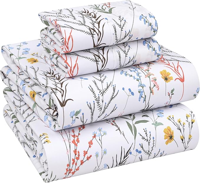 RUVANTI 100% Cotton Sheets – Full Size Percale Bedding, Cooling & Breathable by Ruvanti